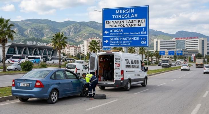 Mersin Toroslar En Yakın Lastikçi | Otogar ve Şehir Hastanesi Yol Yardım
